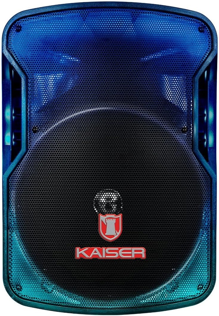Bocina 15 Pulgadas Kaiser MSA-7530MX Traslucida 25,000W Tripié Y Micrófono