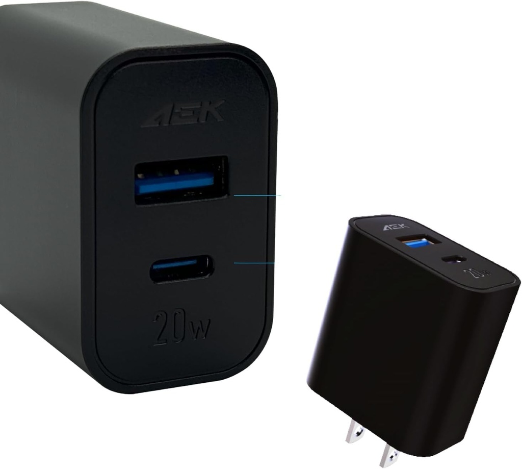 Cargador 20W Aek Cyber G08E2N Puerto TYPE-C Negro