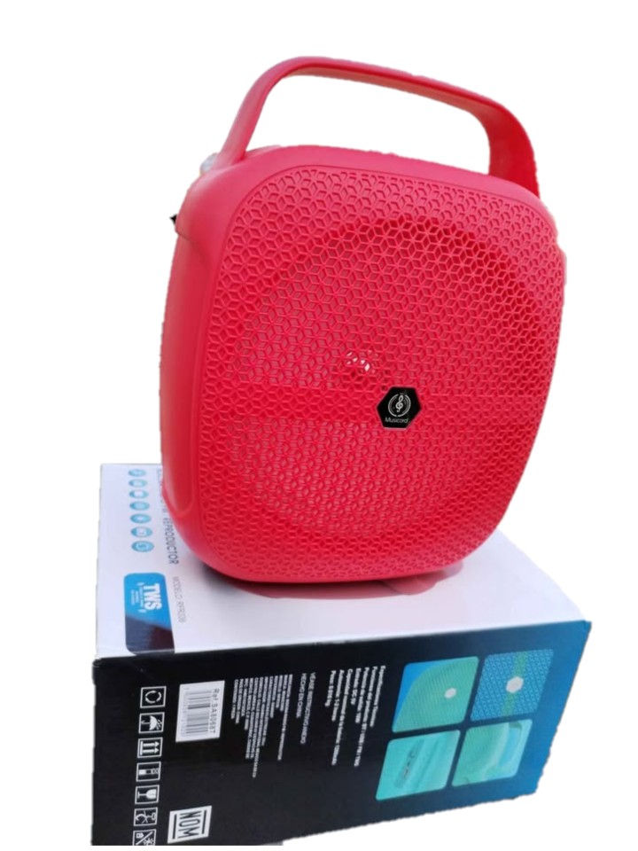 Bocina Bluetooth 8 Pulgadas SA8068T Luz LED Multicolor Radio FM Conexión TWS Varios Colores Musicord (C.24)