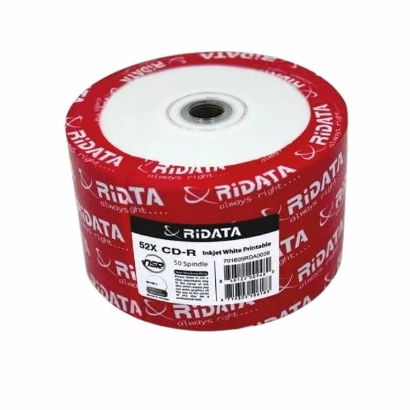 50 CD-R Imprimible Ridata 52x 700mb