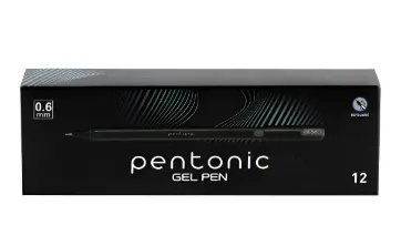 Paquete C/12 Boligrafo Gel Pentonic  Negro .6mm (C.10)
