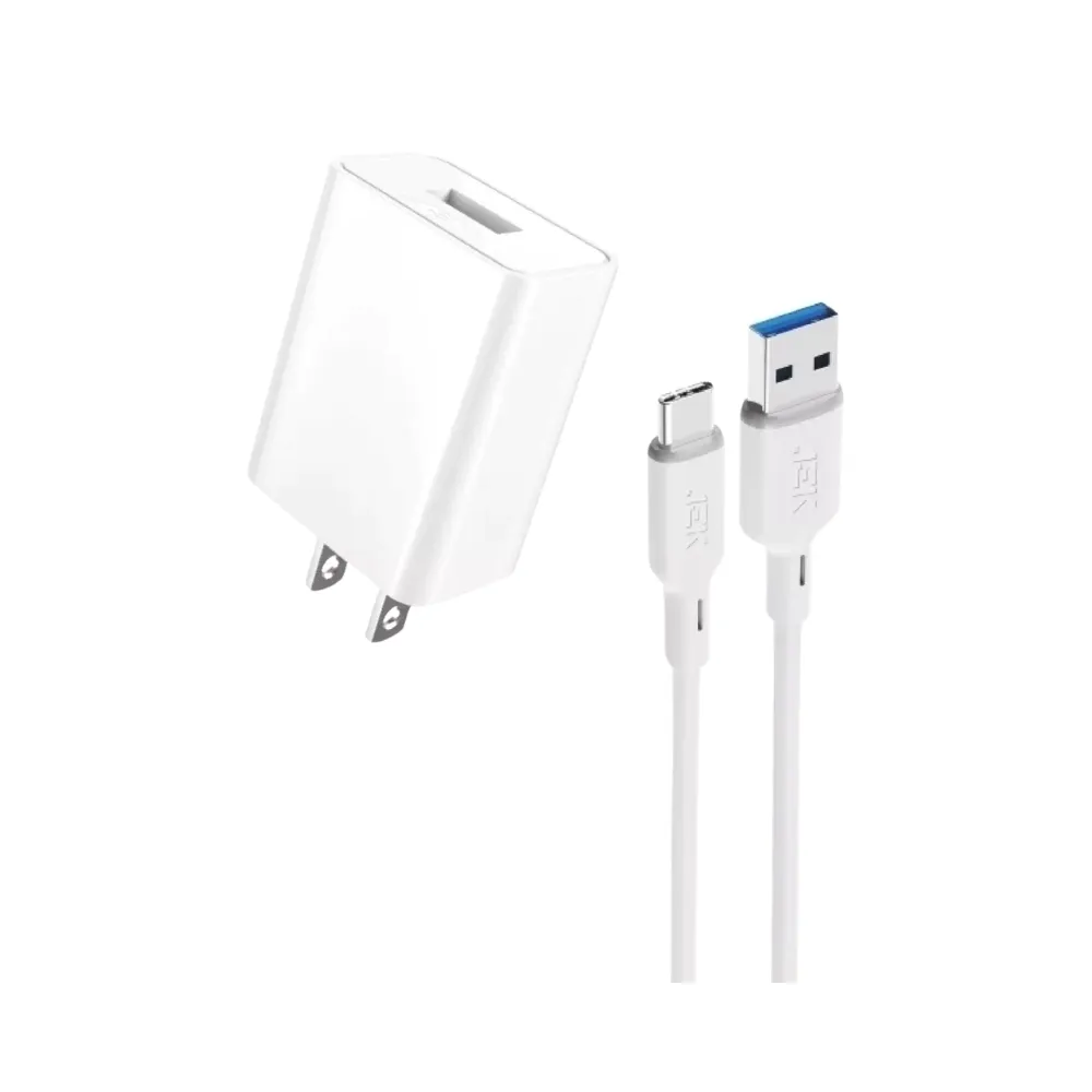 [G02TCB] Cargador 10W Aek Cyber G02TCB Cable USB A TYPE-C De 1 Metro Y 2.1A Blanco