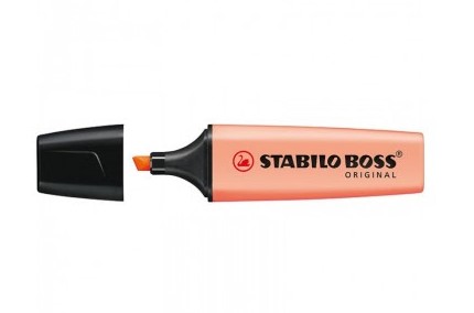 Paquete C/10 Marcatextos Stabilo Boss Pastel Melocoton 70/126