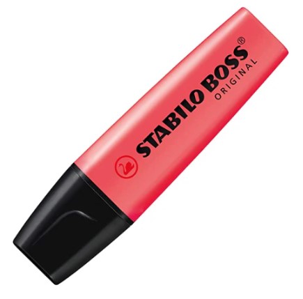 Paquete C/10 Marcatextos Stabilo Boss Rojo 70/40