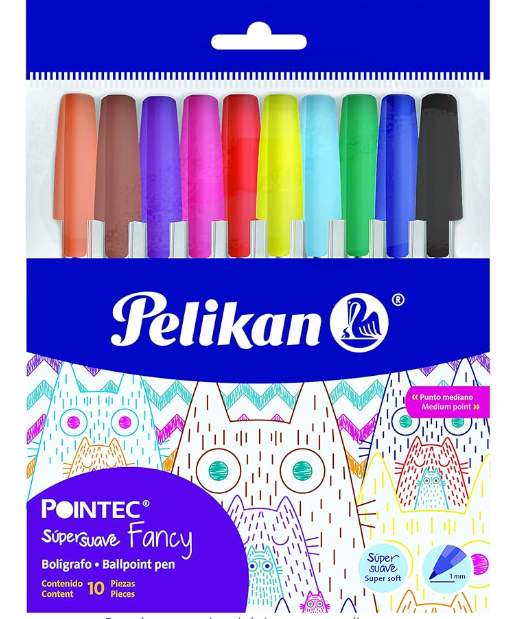 Paquete C/10 Boligrafo Pelikan Hang Stick Fancy (E.60) (C.180)