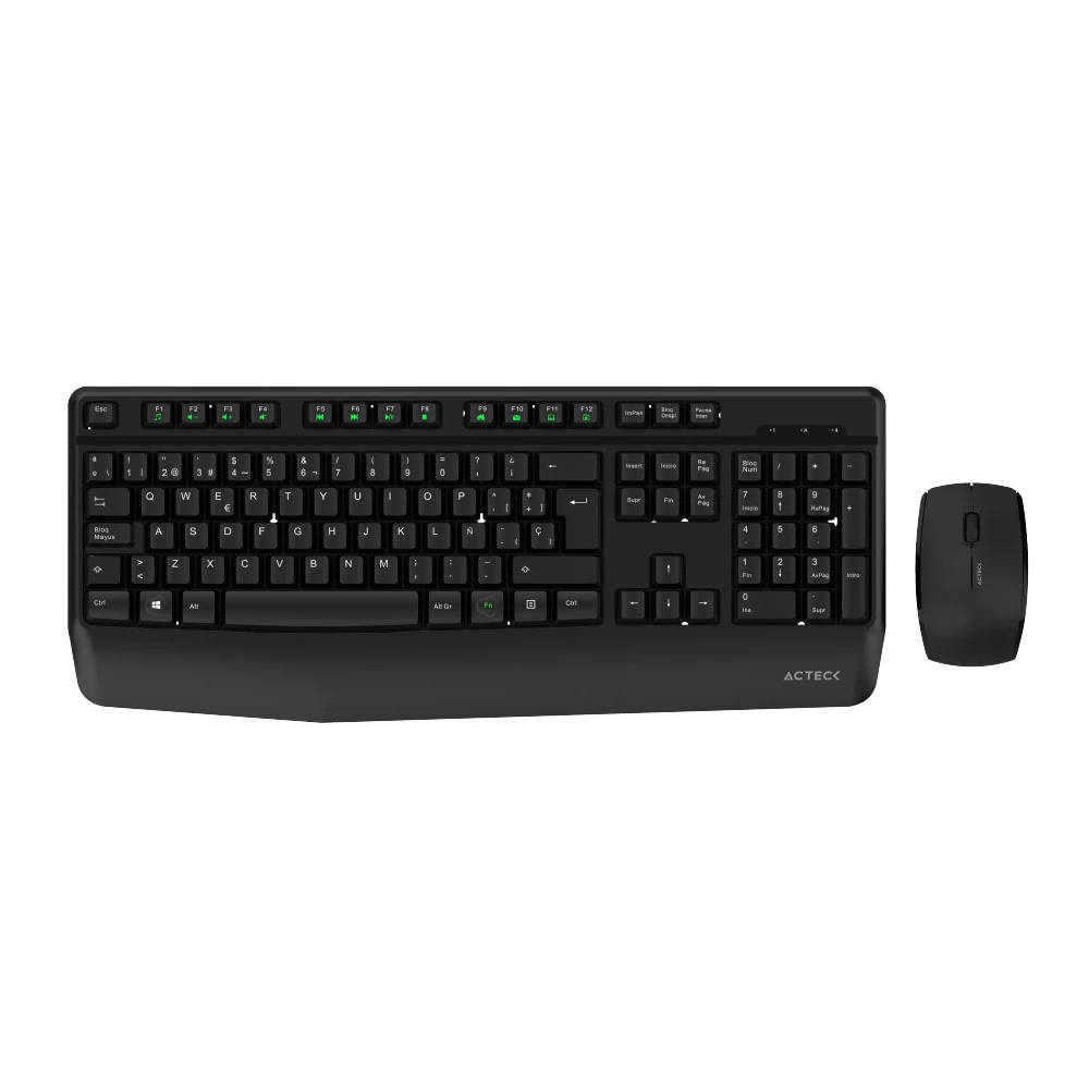 Kit Teclado y Mouse Inalambrico Mk 465 Acteck Negro AC-936354