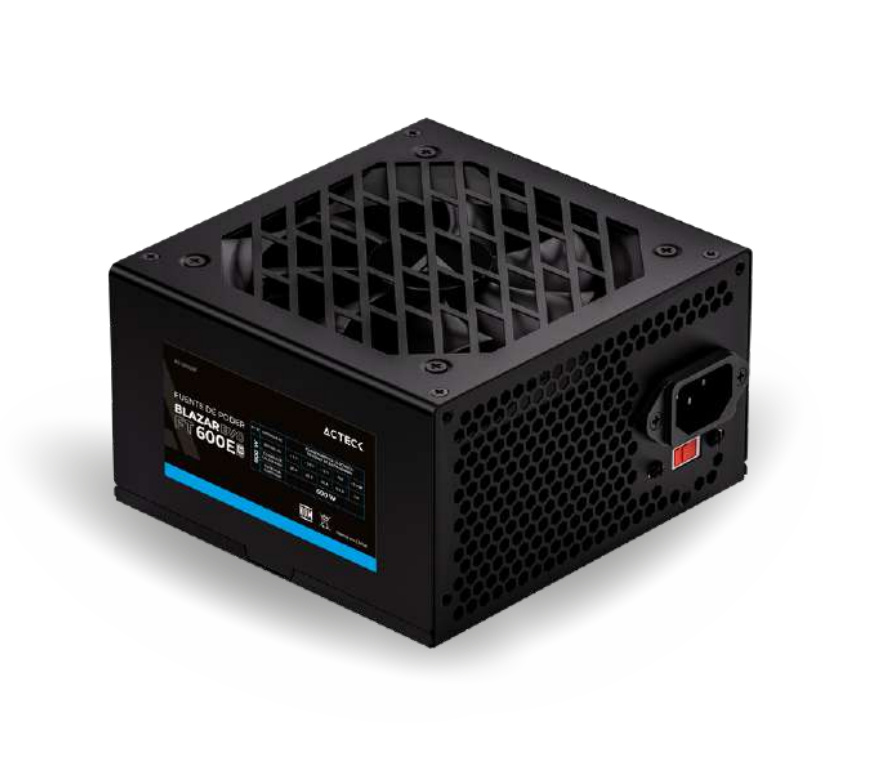 Fuente De Poder Acteck ATX BLAZAR EVOFT600E 600W No Modular Color Negro ES-05003E