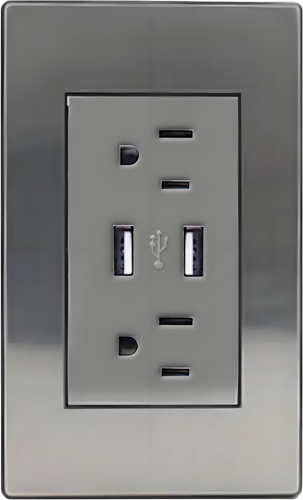 Receptáculo Contacto Placa USB Megaluz HY-JL310 (C.100)