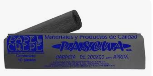 Paquete C/10 Papel Crepe Pascua 50*70 Negro