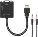 Convertidor de Hdmi a Vga Mitzu MHD-1020 Salida De Audio - 2 Pantallas
