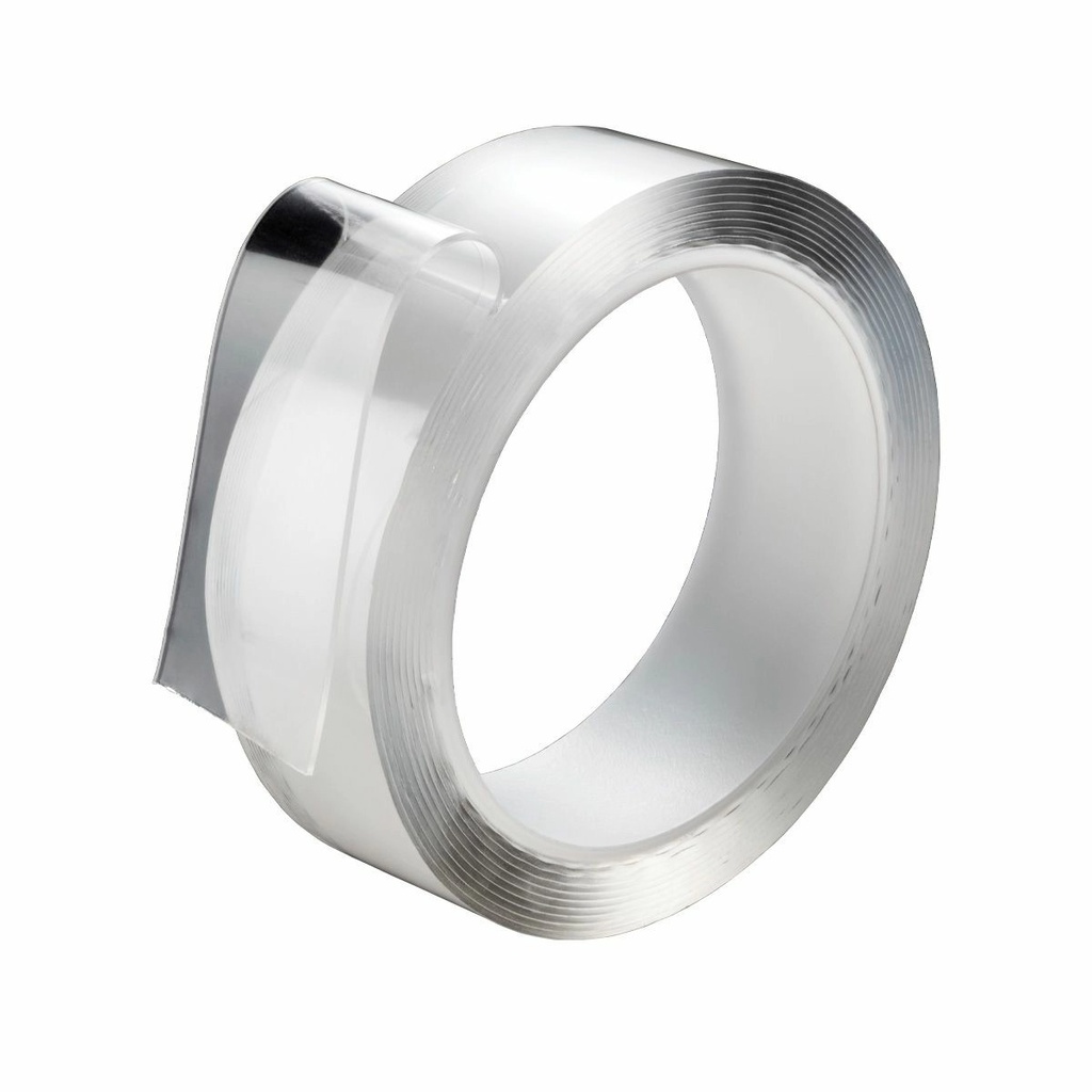 Cinta Doble Cara Nano 3 Metros TAP-0303 Reutilizable Soporta Hasta 1 Kg. Mitzu