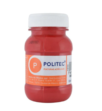 Pintura Acrílica Rodin Politec Carmin 100ml (E.6)