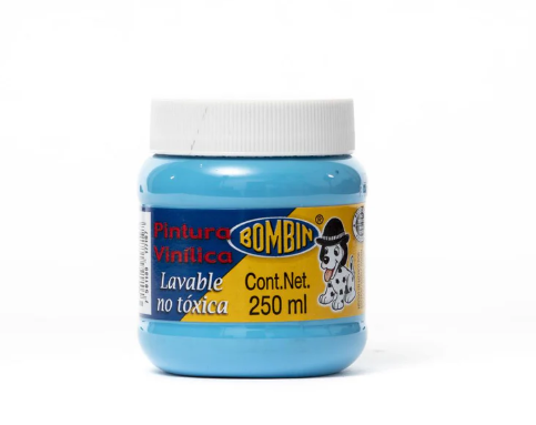 [7501139177197] Pintura Vinilica Bombin Azul Claro 250ml