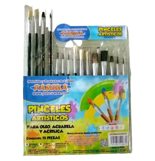 [PIN-KHAB05] Pincel C/15 Pincel Pascua Artístico