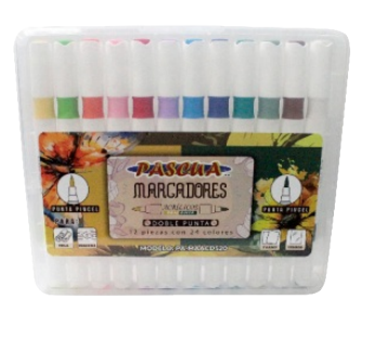 Paquete C/12 Marcador Acrilico Pascua Doble Punta (E.12) (C.96)