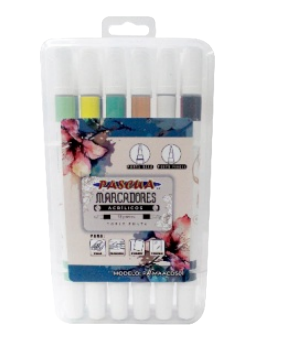 [PA-MAACD501] Paquete C/12 Marcador Acrilico Pascua Delgado Doble Punta (E.12) (C.96)