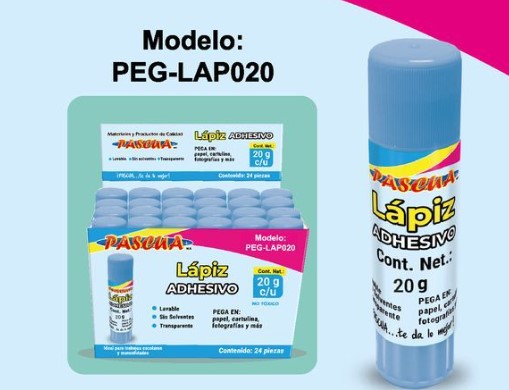 [PEG-LAP020] Paquete C/24 Lápiz Adhesivo 20g Pascua