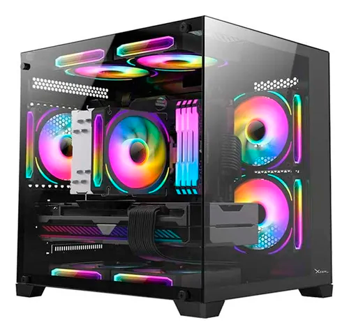 PC GAMER CX12 CUBO NGO / B550M-A AC / RYZEN 7 5700X / 32GB RAM RGB / 1TB M.2 / RTX 4060 / 750W 80+ / DISIPADOR TORRE