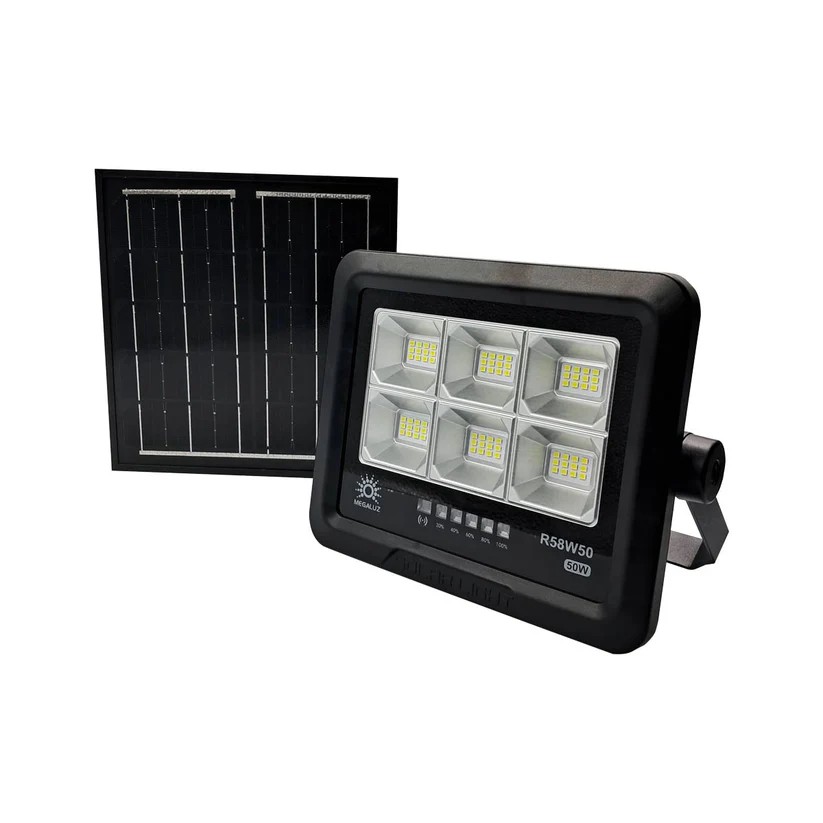 Reflector Solar Megaluz R58W50 Ip65 Luz Led Fría Detección Diurna/ Nocturna (C.10)