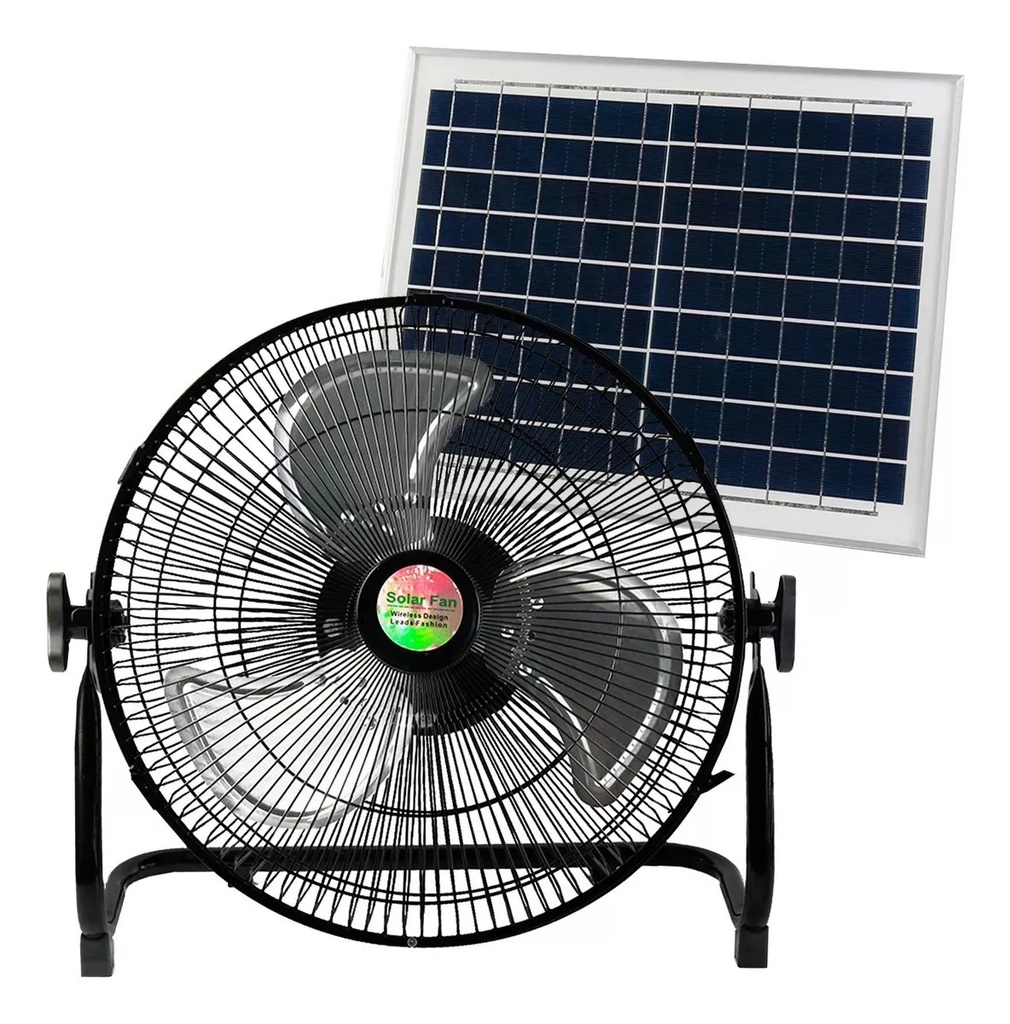 Ventilador De Piso Con Panel Solar Megaluz 12 Pulgadas AIRS25W07 (C.3)