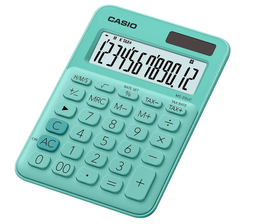 Calculadora Escritorio Casio MS-20UC-GN 12 Digitos (E.10)