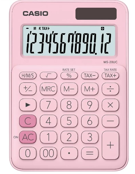 Calculadora Escritorio Casio MS-20UC-PK 12 Digitos (E.10)