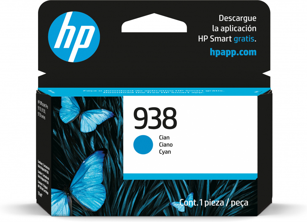 [4S6X5PL] Cartucho Tinta Original Hp 938 Cyan