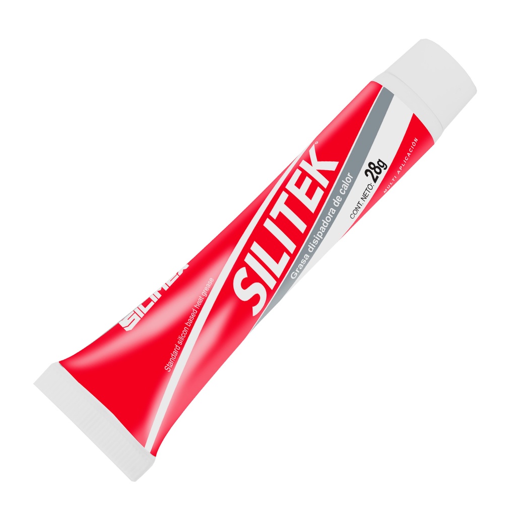Disipador de Calor Silimex SiliTek Silicon 28 g Rojo, Blanco