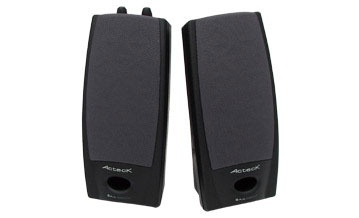 Bocinas Ax 2500 Acteck AUBO-014 Alámbricas 110 Volumen Negra