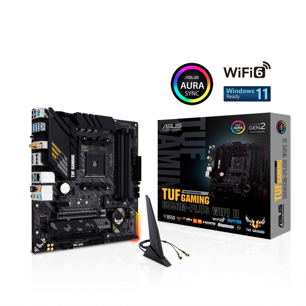 Tarjeta Madre Asus TUF GAMING B550M-PLUS WIFI II 4X Ddr4 Hdmi  Bluetooth