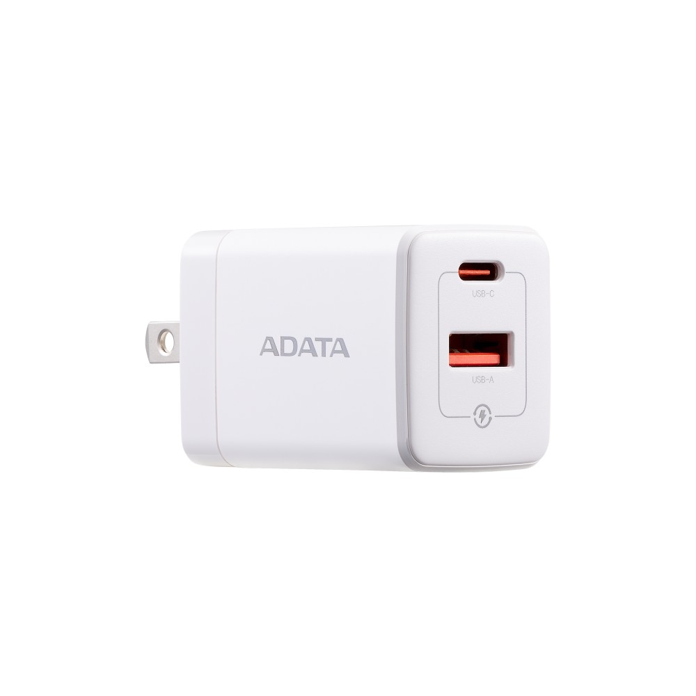 Cargador de Dispositivos ADATA CHARGERU-0352-QCPDWH Potencia Máxima 35W Interfaz 2 Puerto USB-C, USB A Carga Rápida Color Blan