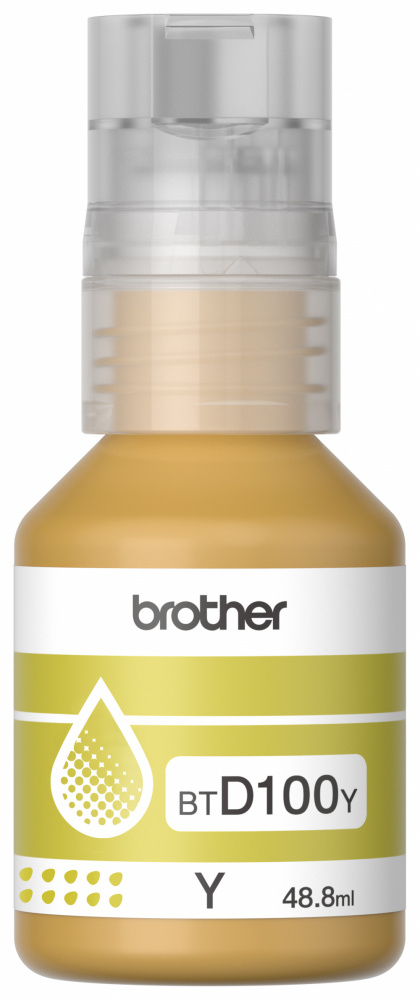 Botella de Tinta Brother BTD100Y Color Amarillo Original