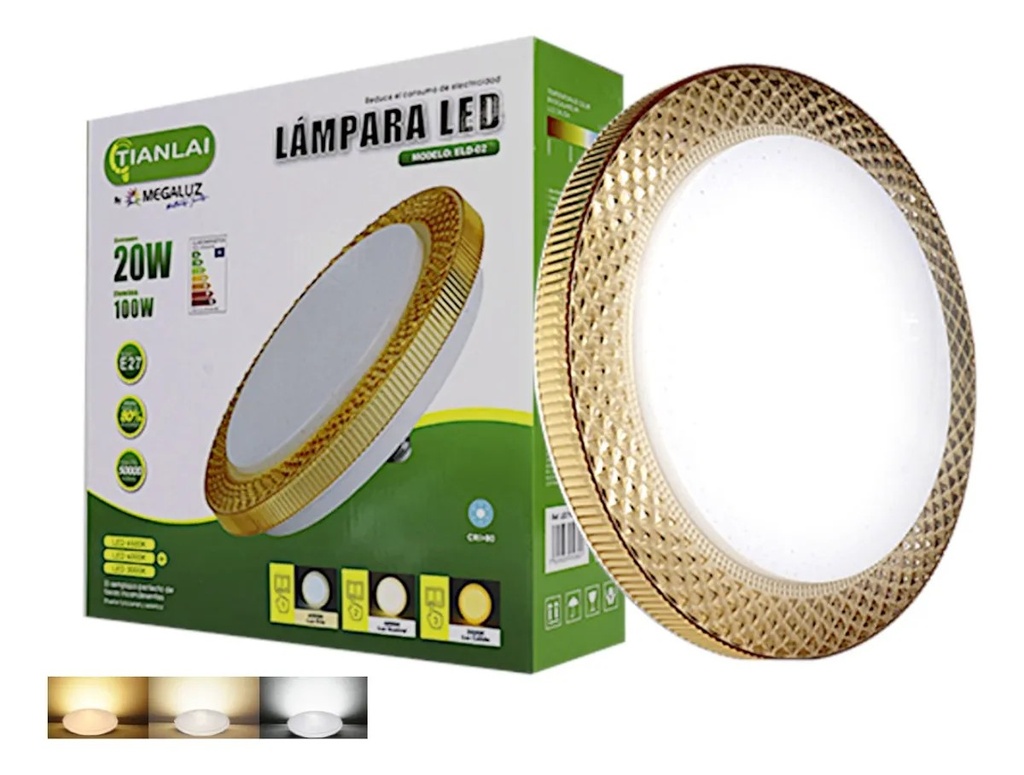 Lampara Led Megaluz LE27M04W20 Ahorro De Energía 20W Luz Fría