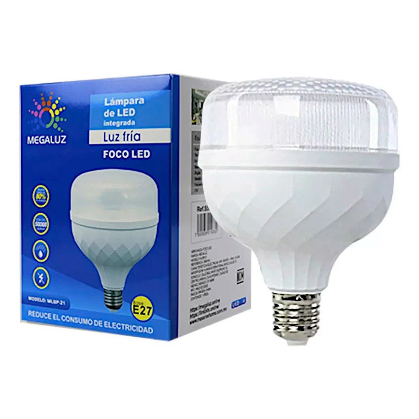 Foco Led Megaluz S58W50 50 W Luz Led Fría 160 Grados Angulo Radiante