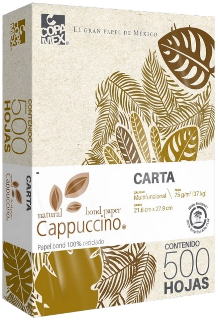 Paquete C/500 Hoja Carta Capuchino Copamex Facia Natural Bond Paper (C.10)