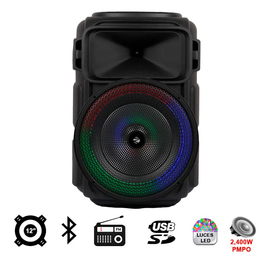 Bocina Bluetooth 12 Pulgadas Link Bits KTS-2231 Micrófono Radio Micro Sd Usb