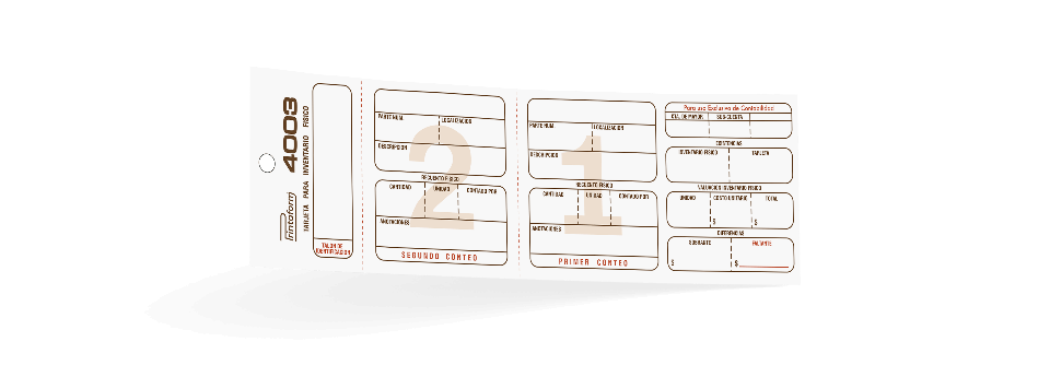[B-4003] Paquete C/500 Tarjeta De Inventario Fisico Printaform