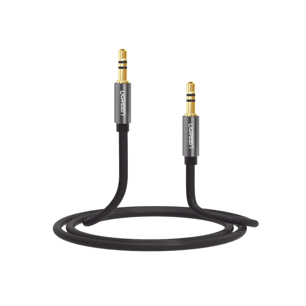 Cable Auxiliar 5 Metros Ugreen 10737 Conector 3.5MM a 3.5MM Macho A Macho Negro