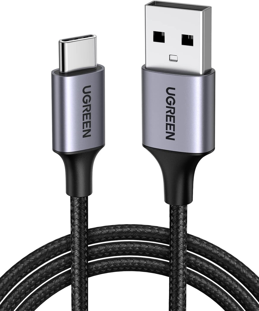 Cable Usb-A A Usb-C 2 Metros Ugreen 60128 Transferencia Datos 480 Mbps Carga Rápida Negro