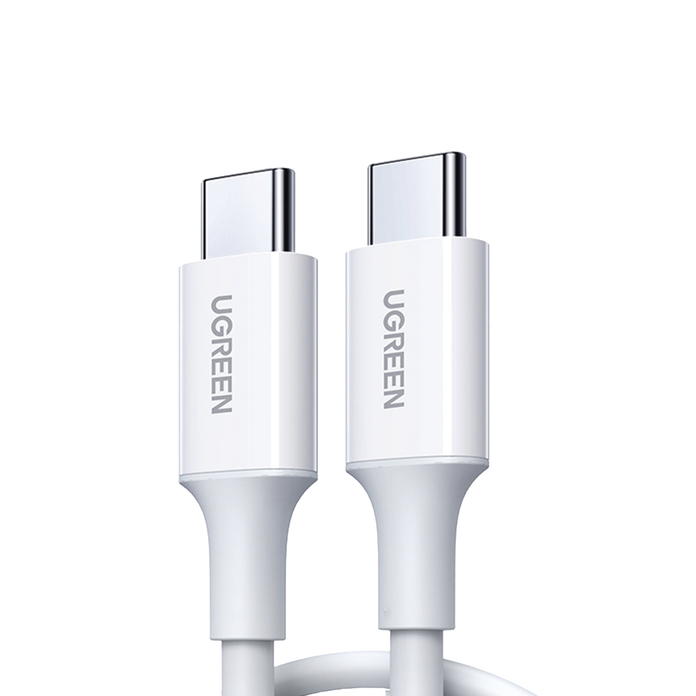 Cable Usb-C A Usb-C 1 Metro Ugreen  60518 Carga Rápida Transferencia Datos 480 Mbps Blanco