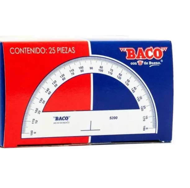 Caja C/25 Transportador Baco Plástico 115200 15cm