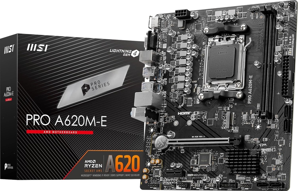 Tarjeta Madre Msi PRO A620M-E  4xddr5 Hdmi Micro Atx