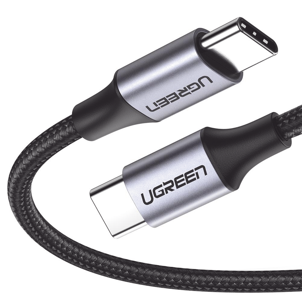 Cable Usb-C  A Usb-C Ugreen 1 Metro 50150 Carga Rápida Nylon Trenzado Negro