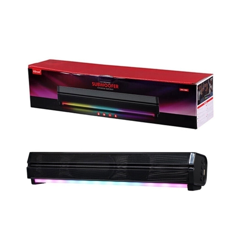 Bocina Bluetooth Link Bits KTS-1965 Radio Fm Luz Led Multicolor Conectividad Tws