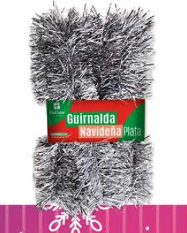 Guirnalda Navideña Plata 3.65 mt Padi (C.12)