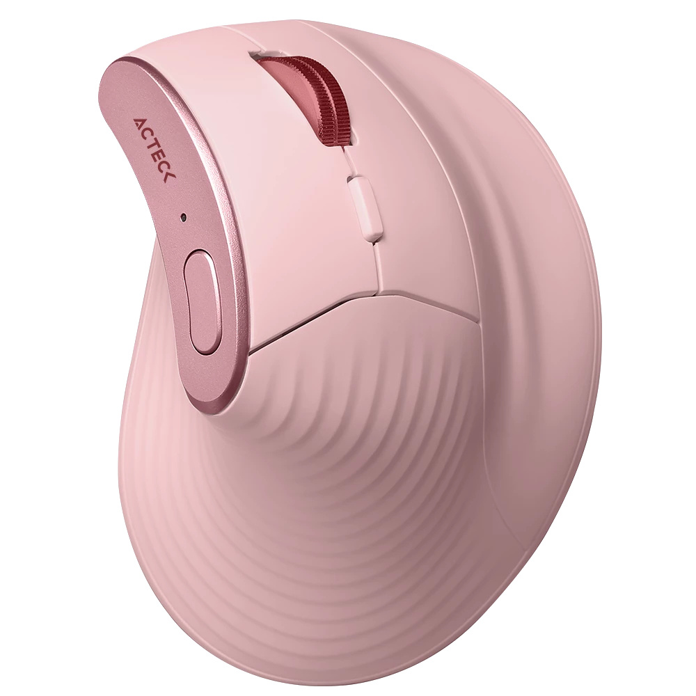 Mouse Ergonómico Vertical Acteck AC-939638 Dpi UsbcVirtuos Fitt Pro Rosa