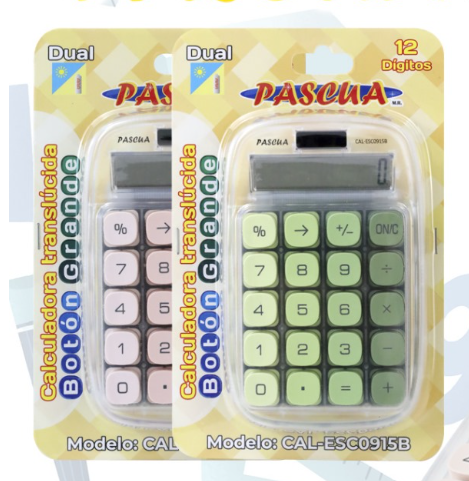 [CAL-ESC0915B] Calculadora Pascua 12 Dígitos Botón Grande (E.24) (C.96)
