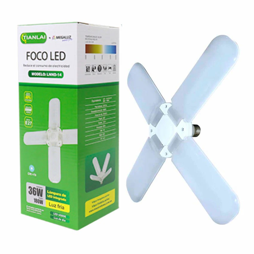 [E27W32T31] Foco Led 36W Megaluz E27W32T31 Luz Led Blanco Frio