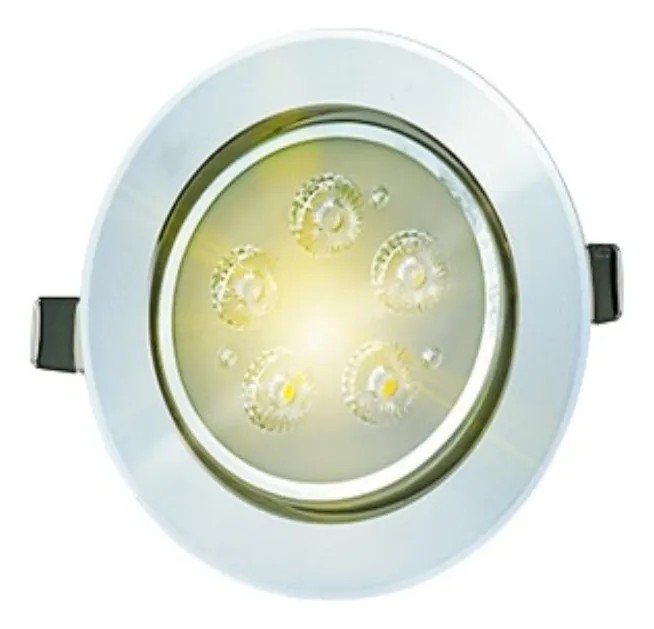 Luminario Led Para Empotrar L06DC05W 5W Luz Cálida Carcaza Metálica Megaluz (C.50)