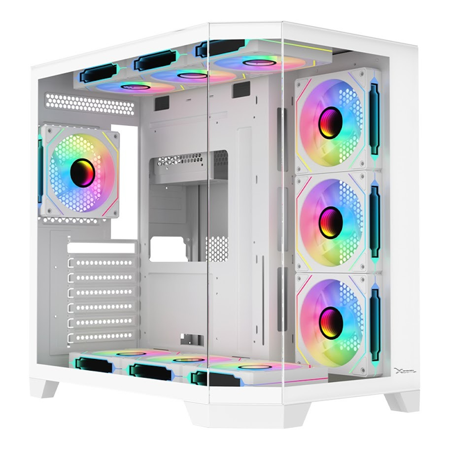 Gabinete Xzeal XZGAXT1W Cristal Templado 4X Ventiladores Argb Blanco